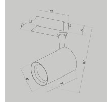 Трековый светильник Technical TR003-1-10W3K-S-W